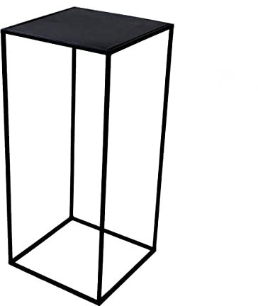 PrimoLiving Metall Blumenhocker Milano - schwarz eckig Gr. S (22x22x50cm) Beistelltisch Stilvolles Design Ideal für Pflanzen und Dekoration P-77792