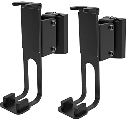 conecto Lautsprecher Wandhalterung für Sonos One SL Play:1 3kg 2er Set | Wandhalterung für Sonos One, One SL, Play:1, schwenkbar, neigbar, drehbar, Stahl, Kabelmanagement, 3kg Traglast, Schwarz