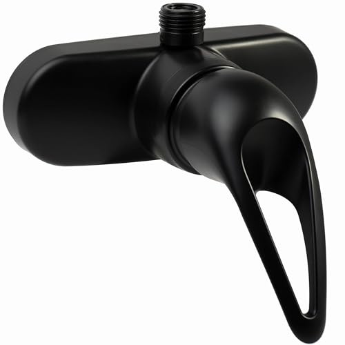 Dura Faucet Einhebel-Duscharmatur für Wohnmobile, mattschwarz | RV Einhebel-Duschumsteller - schaltet Auslauf auf Duschkopf Mattschwarzes Finish.