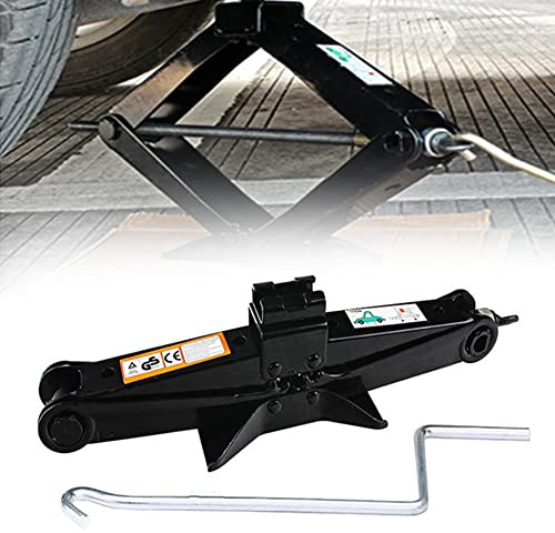 Universal Scherenwagenheber 2 Tonnen Scherenheber Heavy Duty Hebeheber Tragbarer Wagenheber Kit Reifenheber mit Kurbel Verlängerung von 105 mm bis 385 mm für/SUV/MPV Reifenreparatur Wechsel Werkzeug
