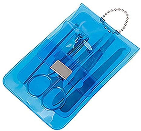 Zehennagelknipser 5 stücke Nagelpflege Clipper Cutter Maniküre Kit Pediküre Nägel Kunst Reise Geschenkset Nagelknipser-Set (Color : Blauw)
