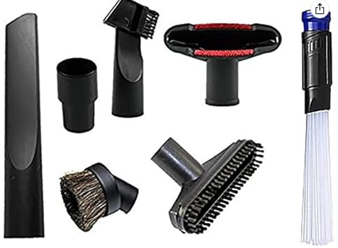 Vacuum Attachments Cleaners 1 1/4 inch to 1 3/8 inch Shop Vac Accessories Horse Hair Brush and Dusty Brush for Home
