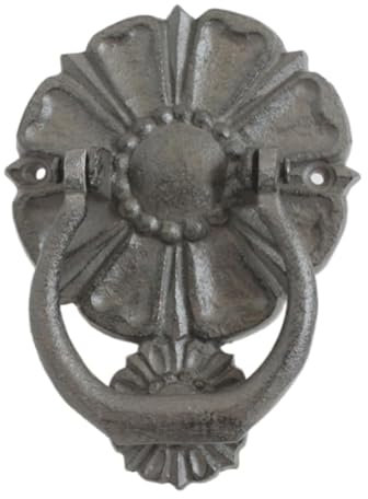 Rieort Türklopfer Türklopfer aus Gusseisen, achtblättriger Blumenform-Türklopfer für Haustürklopfer, Retro-Garten-Innenhof-Türgriff einzigartig