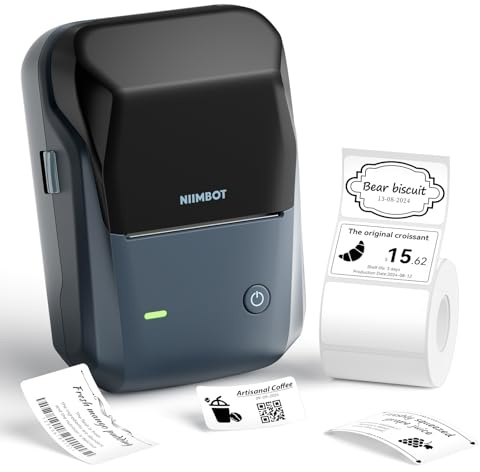 NIIMBOT B1 Label Maker,2 Inch Bluetooth Thermal Label Printer,Blue