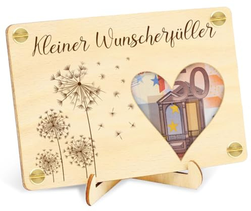Cadimus Wunscherfüller Geldgeschenke Holz,Verpackung Geldgeschenke Geburtstag,Konfirmation Jugendweihe Weihnachten,Jugendweihe Geschenk,Grußkarte Geld Clip Dual-Use Kreatives