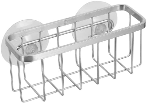 PRETYZOOM Soporte Para Esponja De Acero Inoxidable Con Ventosa Para Fregadero De Cocina Sin Perforación Organizador Colgante Para Esponjas Y Accesorios De Cocina 5.70X2.40X2.16 Pulgadas