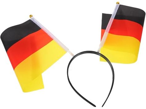 Gogogmee Dekorativer Haarreif Deutschlandflagge Stirnband mit Stoff für Fußball Feiern und Patriotische Anlässe Sicherer Sitz und Einzigartiges Design