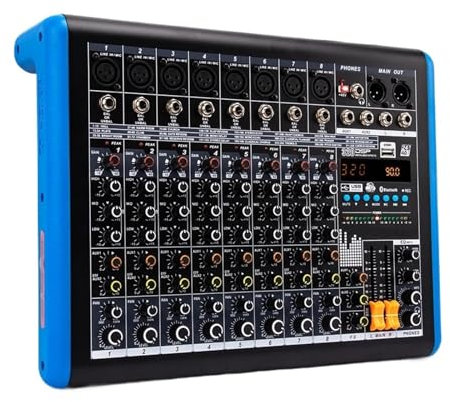 Mesa de Mezclas, Mezclador Digital Profesional de 8 Canales, Sonido 320 DSP, micrófono, teléfono móvil, transmisión en Vivo, grabación de Ordenador, Equipo de Audio DJ