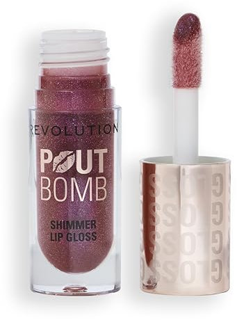 Revolution, Pout Bomb Gloss Scintillant, Gloss Lèvres Ultra Brillant avec Acide Hyaluronique & Parfum Vanille, Berry Lustre