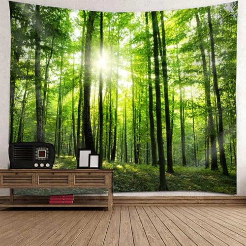 Beydodo Wandteppich 240x220 Wald Wall Tapestry Wanddeko Schlafzimmer