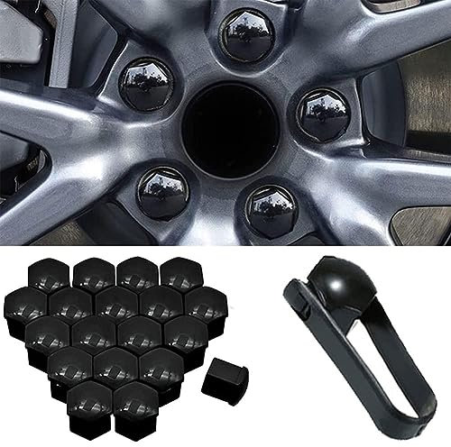Auto Radmutterkappen für Mercedes Benz GLB Class X247, Radschraubenkappen Radschrauben Kappen Radmutterabdeckungen Radmutter Abdeckungen Radbolzen,B/Black-B/19mm