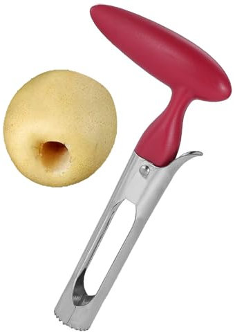 Apfelentkerner,Apfelausstecher Edelstahl,Apfelkernausstecher,Kerngehäuse Ausstecher Apfel,mit Scharfer Gezackter Klinge und Ergonomischem,Obstentkerner,Küchenhelfer,für Reisen,Home und Küche