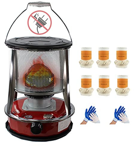 BomDog Calentadores Al Aire Libre Estufa Camping Quemador de Queroseno de Calefacción sin Electricidad Eficiente Estufa de Aceite de Queroseno/4.6L/Red