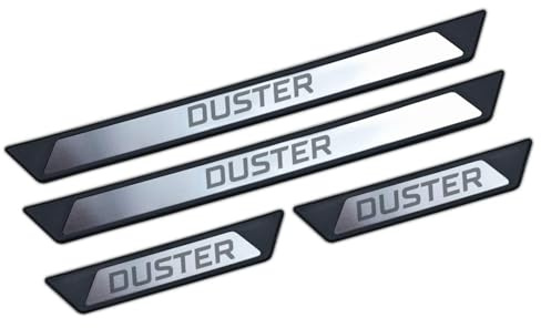 4 Pièces Acier Inoxydable Voiture Seuil de Porte pour Dacia Duster III 2020-2025, Autocollants Protection Seuil Porte de Voiture Style de Seuil de Voiture,D