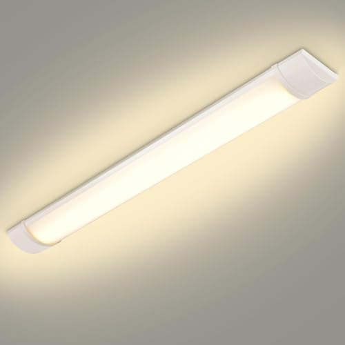 Dibaful 20W LED Feuchtraumleuchte Röhre Kellerlampe | Leuchtstofflampe Licht 60cm Neutralweiß 4500K Leuchtröhre für Badzimmer Wohnzimmer