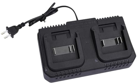 Chargeur de Batterie 21V Rapide Double Ports avec Indicateur Lumineux Protection Contre Les Surcharges pour Outils Électriques Perceuses Visse, 0.6 A