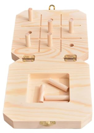 F Fityle Tablero de clavijas de madera de 9 agujeros, tablero de clavijas giratorio, herramienta para el hogar, sensorial de entrenamiento versátil para el