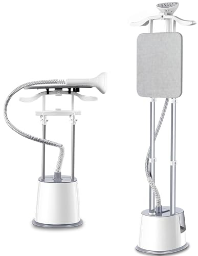 2000W Garment Steamer and Clothes Steamer with Stand, 2.5L Tank, Fast Heat-Up, 70-Min Continuous Steam, Vertical Steamer for All Fabrics