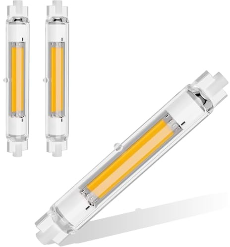 ZJZG R7S LED 118mm Dimmbar, 30W R7S Ersatz für 300W Halogen Leuchtmittel, 118mm Leuchtmittel LED Stab Warmweiß 3000K 3000LM, Kein Flackern, 360°Abstrahlwinkel, 2er Pack