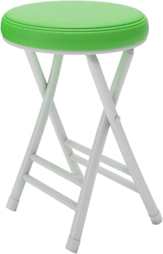 OGYJMSFN Sgabelli da Bar Sgabello da bar pieghevole alto da 20 pollici con poggiapiedi, senza montaggio, sedia pieghevole da cucina portatile for adulti con(Green)