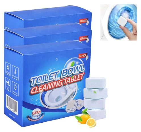 Lot de 3 nettoyants WC extra puissants - Nettoyant WC - Nettoyant pour toilettes - Extra puissant - Détartrant - Pour douche et brillance - Crème parfumée fraîche