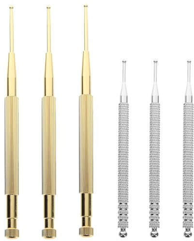 Homoyoyo Set 6 Penne Sonda in Acciaio Resistente per Riflessologia Facciale e Auricolare Strumenti per Massaggio Punti Pressione Auricolari Dispositivo Portatile per Terapia e