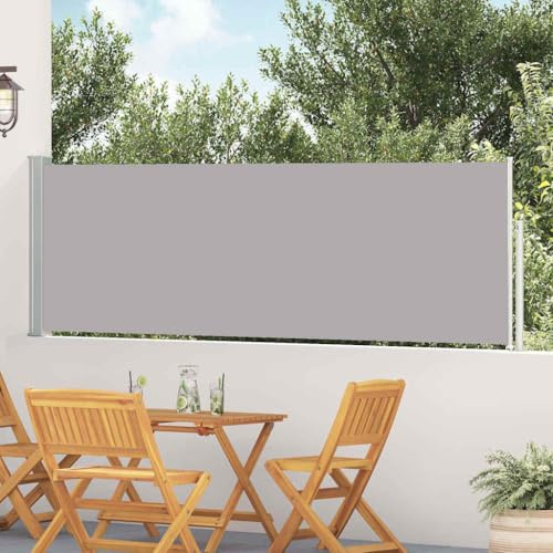 Genérico Toldo Lateral retráctil de jardín Gris 100x500 cm,Casa y jardín,Artículos de Exterior,Sombrillas-48386