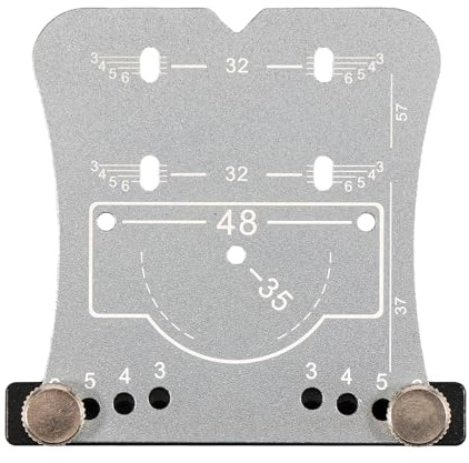 Hinge Repair Plate, Concealed Hinge Jig, Cabinet Hinge Jig, Door Hinge Jig for Cabinet Hinge Installation and Furniture Repair, 35mm Aluminum Alloy, (Silver)