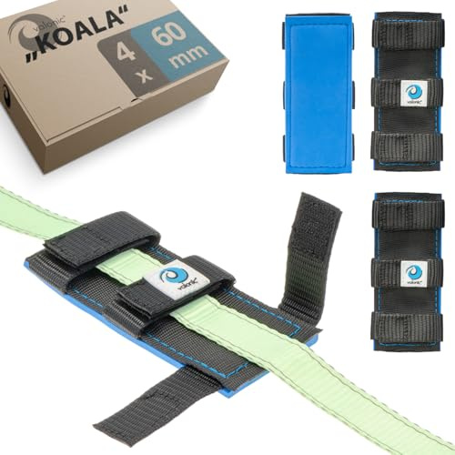 valonic KOALA - 4x kantskydd för spännband - neoprenplatta, för bandbredder upp till 60 mm, inkl. förvaringsväska