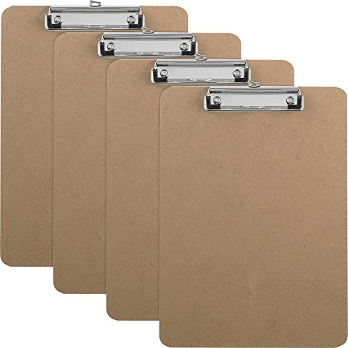 Business Source flach Clip aus Hartfaserplatte Klemmbrett, 6/Box (16508bx)