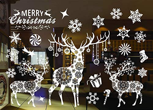 Sinwind Christmas Window Sticker, Window Sticker, PVC Window Decoration, Self-Adhesive Window Film, Christmas Decoration