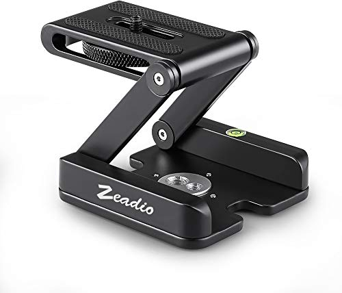 Zeadio Plaque de dégagement Rapide en métal Pliable, avec vis 1/4 pour trépied, monopied, Rail Coulissant, stabilisateur, DSLR, caméscopes SLR, etc