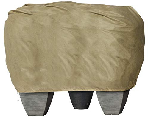 Windhager Winter-Vlieshaube Protect - 2 x 2,4 m - Abdeckvlies, Pflanzenschutzhaube, Winterschutz für Pflanzen, Kälteschutzvlies - beige - mit Reißverschluss und Kordel - 07247