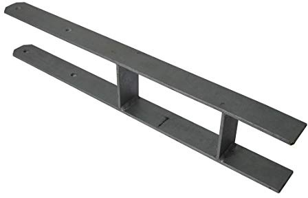1 X Pfostenanker H-Träger 600X50X5 mm für 101mm / 100mm (10,1cm/10cm) Balken H-Anker Carport Pfostenträger Zaun Geländer