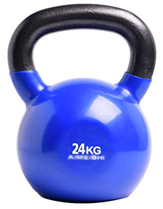 ZXQZ Fitness-Hantel Kettlebells, Premium Vinyl Dipped Kettle Bell, Tragbare Unisex-Fitnessgeräte, 6 Kg, 12 Kg, 18 Kg, 24 Kg Kleine Hantel (Size : 24kg)