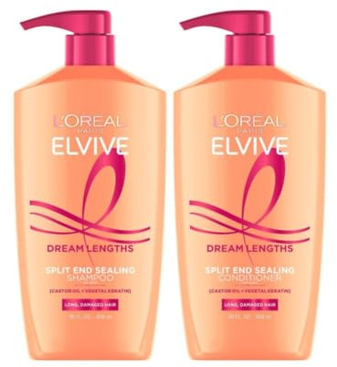 L'Oreal Paris Elvive Dream Lengths Shampoo and Conditioner Kit, Paraben Free, 1 kit