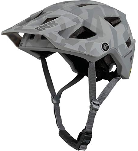 IXS Trigger Am MIPS Mountainbike/E-Bike/Fahrradhelm, Grau mit Camouflage-Muster, Taille SM (54-58cm)