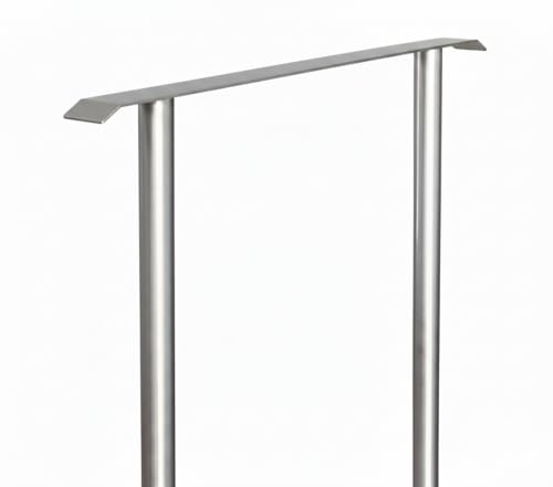 Anlehnbügel aus Edelstahl V2A zum Einbetonieren – platzsparender Anlehnparker & Absperrbügel | Handmade in Germany, wetterfest & robust | von Namor-Edelstahlprodukte (Breite: 40 cm, Höhe: 100 cm)