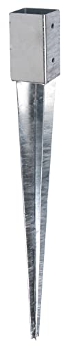 Alberts 208172 Ancre à enfoncer dans le sol | pour poteau en bois rond ou carré | galvanisé à chaud | 46 x 46 mm | longueur totale 550 mm