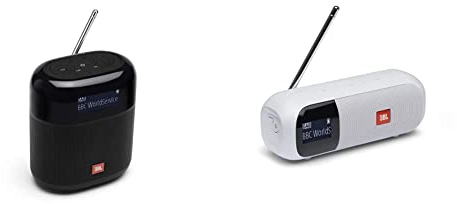 JBL Tuner XL Radiorekorder in Schwarz – Tragbarer Bluetooth Lautsprecher mit MP3, DAB+ & UKW Radio & Tuner 2 Radiorekorder in Weiß – Tragbarer Bluetooth Lautsprecher mit MP3, DAB+ & UKW Radio