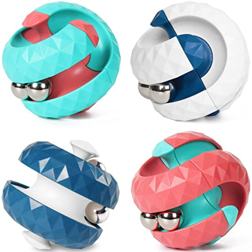 Yiran Drehbarer Würfel, Kugel, Labyrinth-Ball, Fidget-Hand-Spinner, sensorisches Spielzeug, Angstlinderung und Stressabbau, Fingerspitzen-Gyro-Spielzeug, pädagogisches Puzzle-Spiel für interaktives