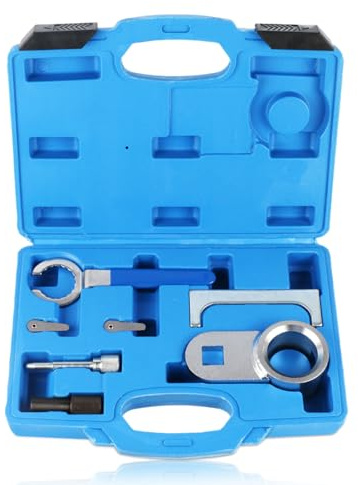 MRCARTOOL Motoreinbauwerkzeugsatz Nockenwellenverriegelungssatz T4 Crafter LT Zahnriemenwerkzeug Dieselmotor Riemenabzieher Werkzeuge Kompatibel mit VAG VW 2.4 2.5 DSDI TDICR (7 PCS)