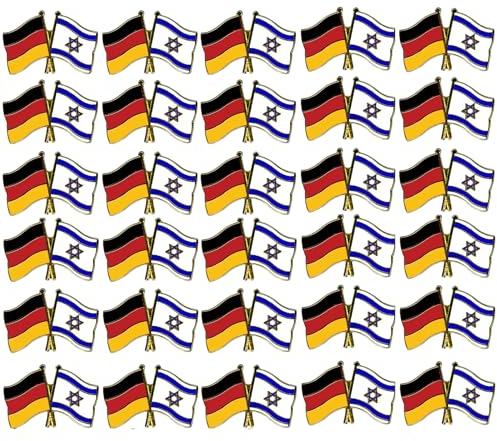 30 Stück Freundschaftspin pins Deutschland - Israel Flagge Fahne pin flaggen Button Anstecker Button Metall NEU Anstecknadel Freundschaftspin Deutschland - israelische flagge pin anstecker