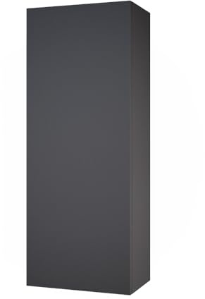 Vicco Badschrank Gloria, Anthrazit, 33 x 84 cm | mit 2 Regalböden, mit Aussparung für Siphon und kombinierbar mit Gloria-Serie