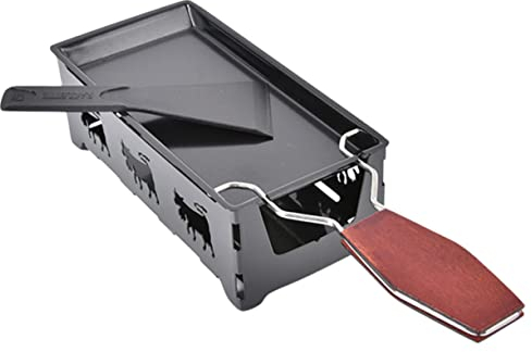 Zerodeko 1 Set Cheese Griddle Fondue Cheese Candlelight Cheese Melter Pan Barbecue Plate Korean Bbq Grill Pan Raclette Cheese Melter Cheese Melting Pan Cheese Oven Iron Metal Portable