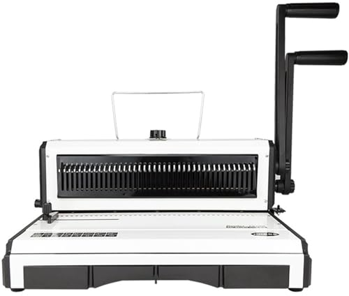 KHZKHC Bindemaschine 40 Löcher, Spulen-Spiralbindemaschine, Bindestärke 120 Seiten, 4,5 Mm Rundloch, Randeinstellung 2,5/4 5/6,5 Mm, Für Grafikgeschäfte, Schulen, Büros, Kopierräume
