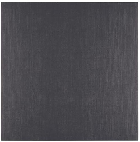 Florence Tonkarton 30,5 x 30,5 cm - 100 St. mit Leinen Struktur Schwarz 250 g - Scrapbooking Bedarf und Bastelpapier für Kartenbasteln, Scrapbooking und Journaling - Reißfest Buntpapier