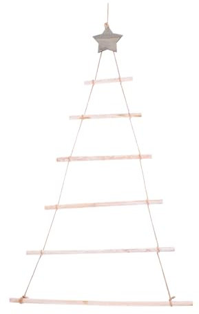 TOPBATHY Dekorative Baum Zweig Leiter Holz Hängen Leiter Weihnachten Baum Weihnachten Baum
