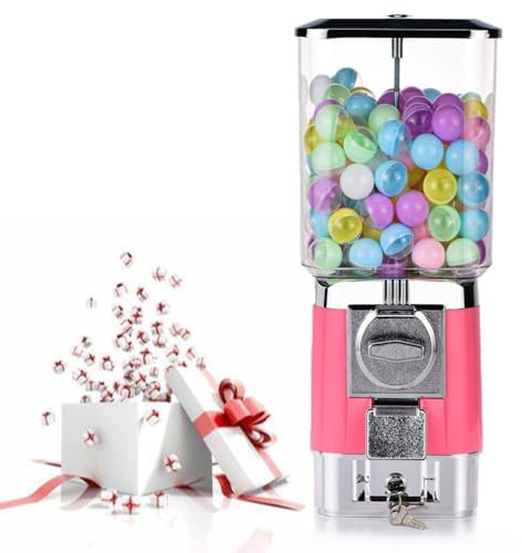 Mini distributeurs automatiques domestiques de 17,3 Pouces, distributeurs rétro de Bonbons au café à Capsules, Distributeur de Bonbons avec 50 jetons et 100 Boules vides, pour magasins de Jeux