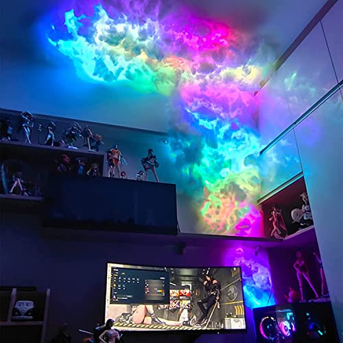 XYHAOAI Rgb-Gewitterwolkenlampe Intelligente Led-Nachtlichter Sehr Coole Diy-Kreativwolkenlichter, Schlafzimmer-E-Sport-Raumdekor füR Verschiedene Festivals,Rgb,16ft/5m